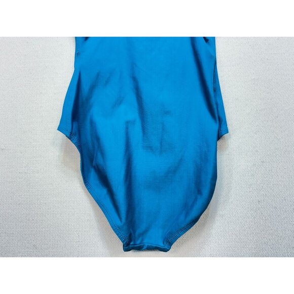 Maxine Of Hollywood Womens One-Piece Swimsuit Size 10 Blue Stretch Summer Beach - Picture 5 of 9